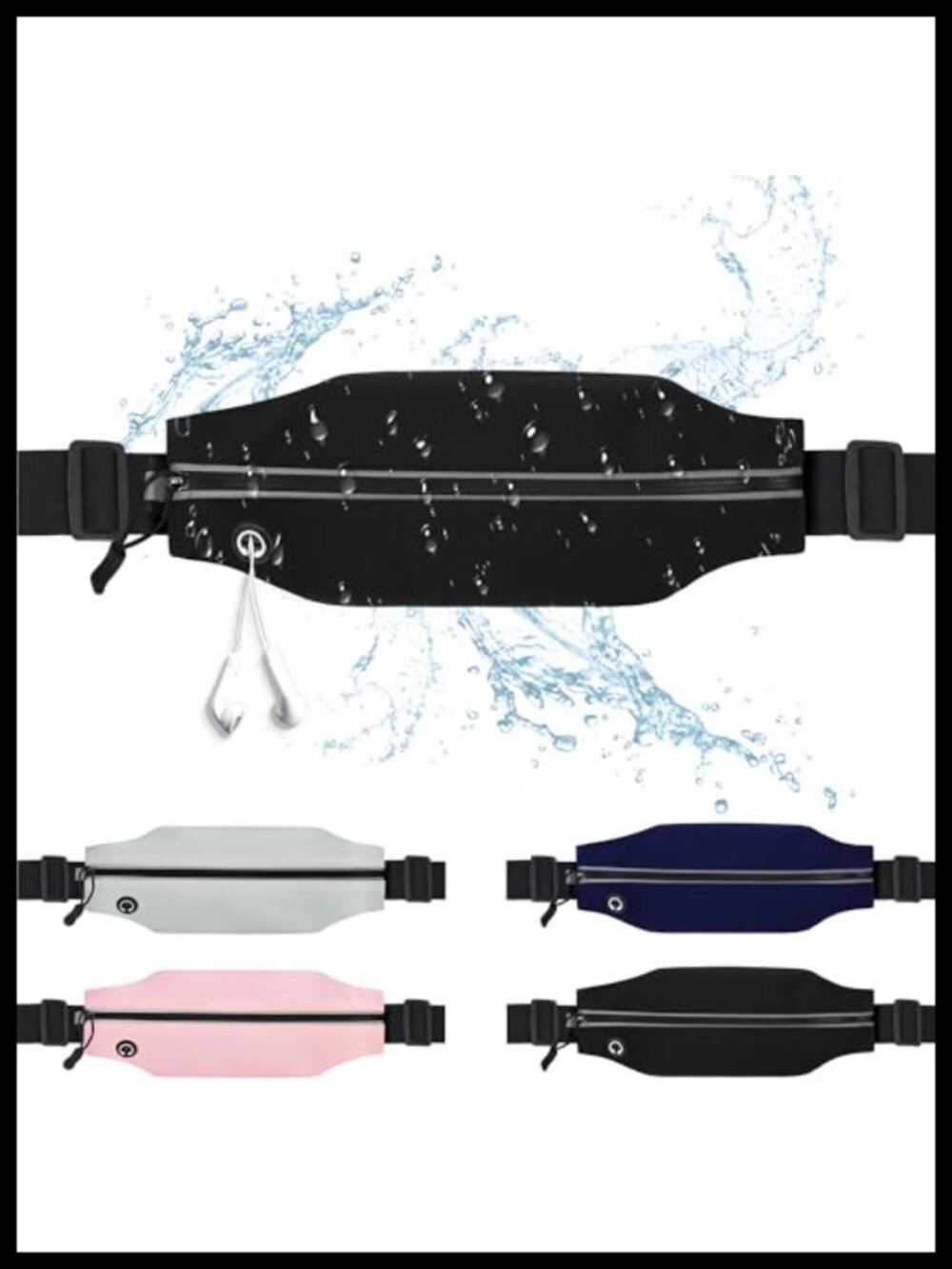 Waterproof Running Belt Fanny Pack Adjustable Waist Pack for Running